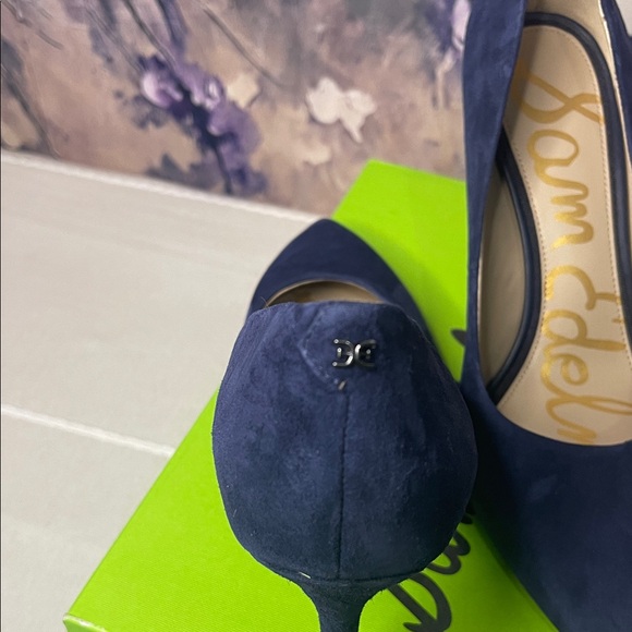 Sam Edelman HAZEL Deep Blue Heels - Picture 4 of 8